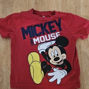 Disney Red Mickey Mouse Kids T-Shirt